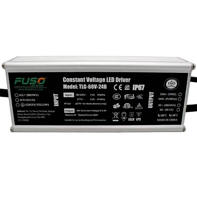 Dlaczego warto wybrać sterownik LED o wysokim napięciu PF 24 V i 60 W o stałym napięciu?
