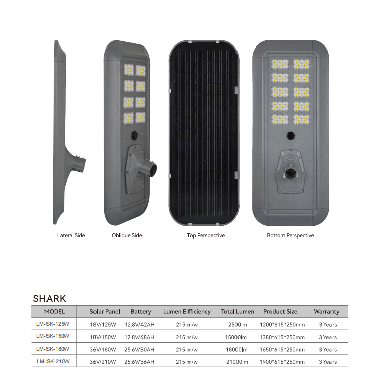 210w all in one solar street light